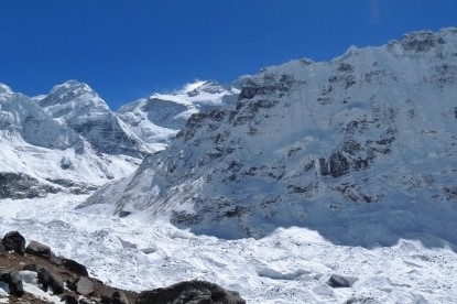 The glacier of North Kanchenjunga base camp