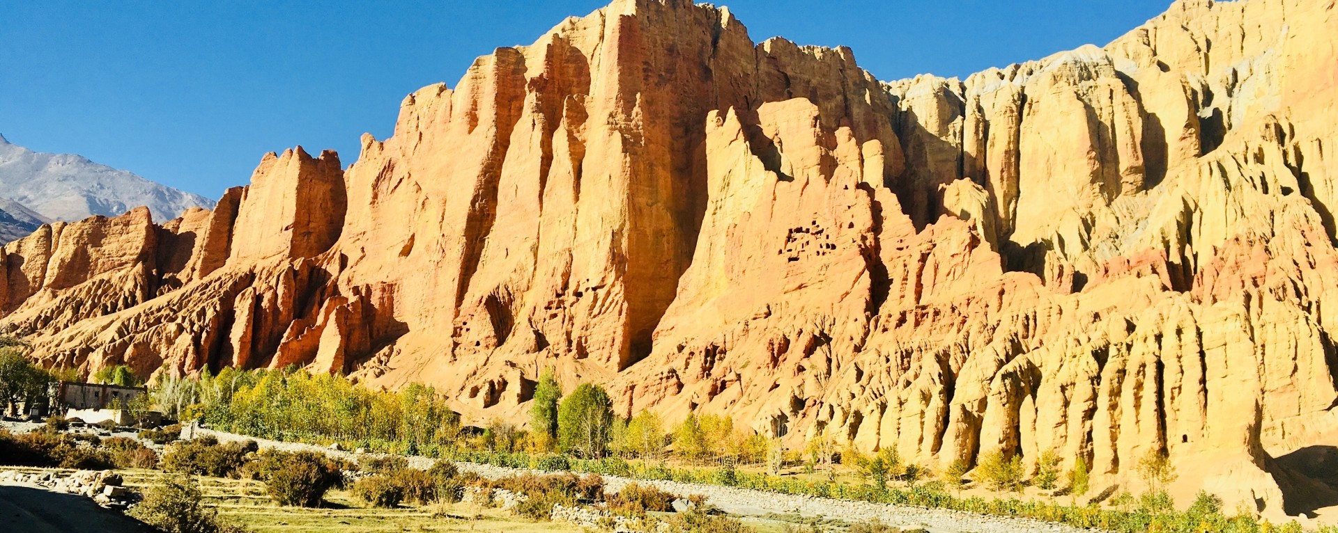 The red cliff of Dhakmar village.