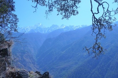 The Langtang himalayan ranges view from Tamang Heritage Trail Trek.